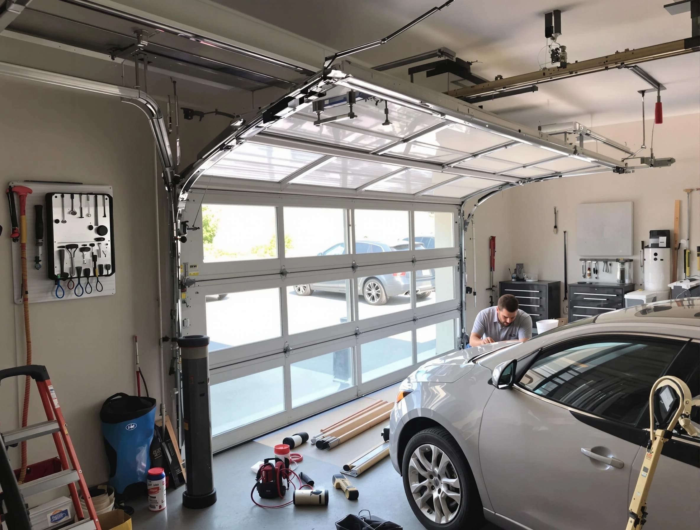 Garage door noise reduction service by Los Lunas Garage Door Repair in Los Lunas