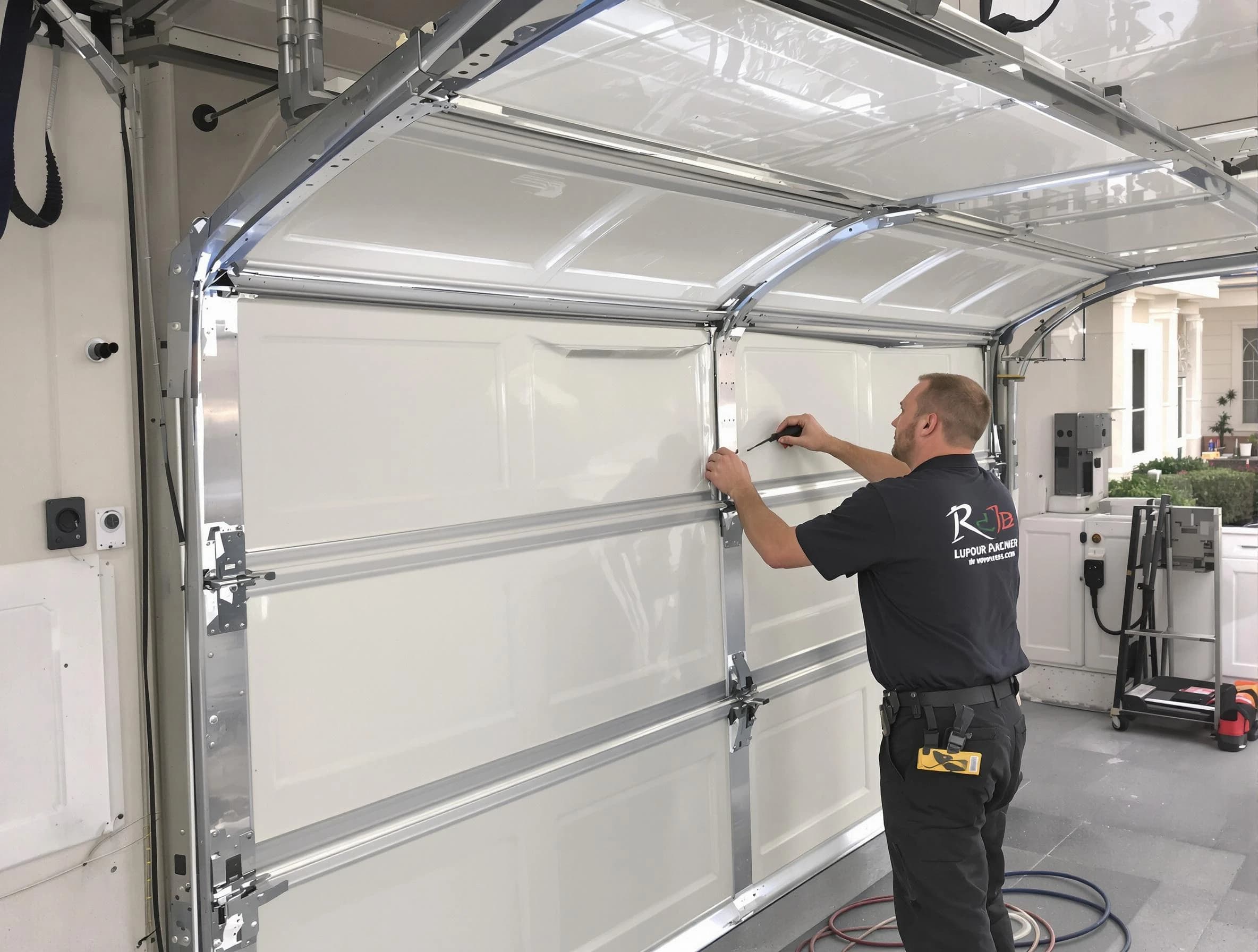 Los Lunas Garage Door Repair professional performing panel repair in Los Lunas