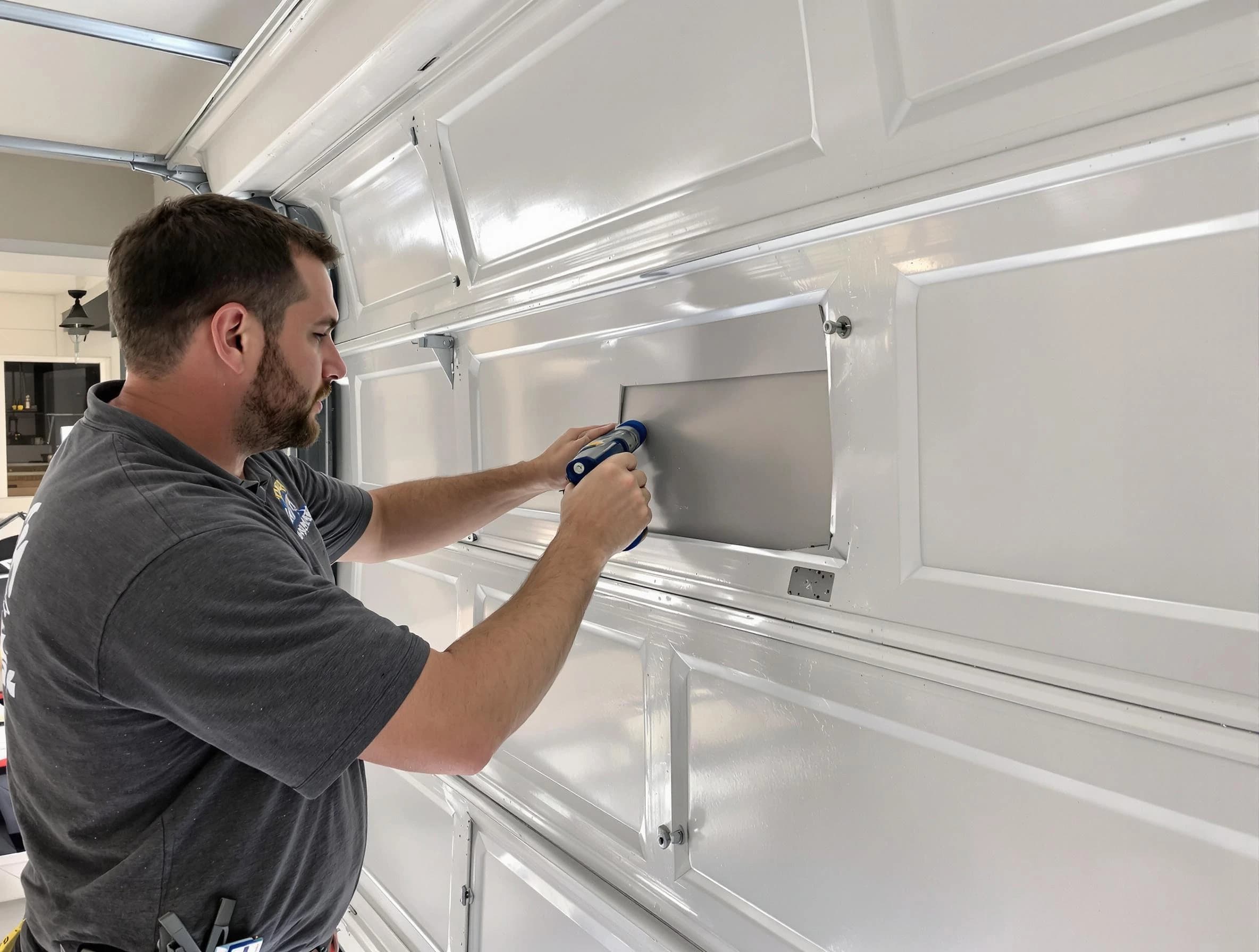 Garage door panel repair by Los Lunas Garage Door Repair in Los Lunas